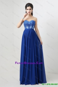 Cheap Hot Sale Sweetheart Blue Prom Dresses with Appliques