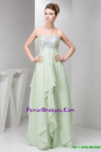 Simple Strapless Sequins Long Prom Dresses