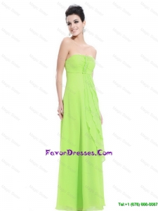 2016 New Arrivals Strapless Beaded Prom Dresses in Spring Green