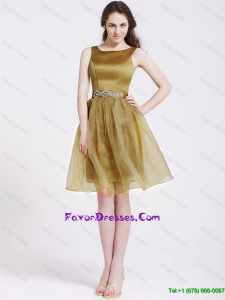 Beautiful Short Prom Dresses with Beading and Belt
