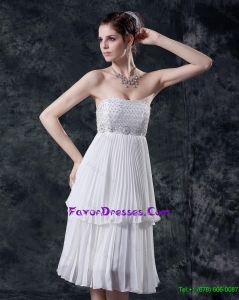 Cheap Luxurious Empire Strapless Prom Dresses with Beading