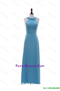 Inexpensive Empire Ruching Long Prom Dresses for Homecoming