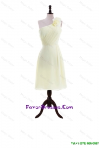 Most Popular Light Yellow Prom Dresses with Hand Made Flowers