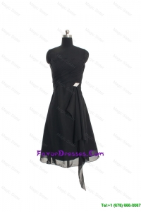 Custom Made 2016 Beading Black High Low Prom Dress