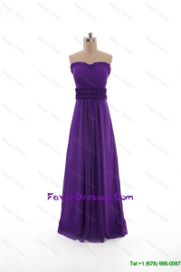 2016 Fall Perfect Empire Strapless Belt Prom Dresses in Purple