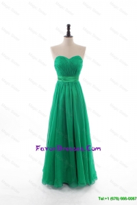 Romantic Empire Sweetheart Prom Dresses with Belt