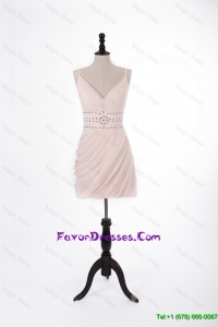 Brand New 2016 Short Light Pink Prom Dresses with Beading