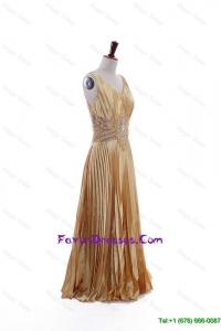 Custom Made Empire V Neck Prom Dresses with Beading