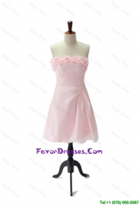 Brand New Hand Made Flowers and Ruching Baby Pink Prom Dresses
