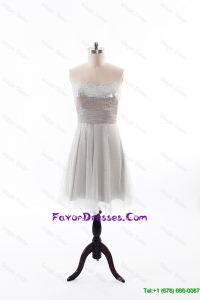 Custom Made 2016 Summer Short Prom Dress with Sequins and Belt