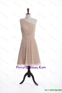 Inexpensive Champagne Short Prom Dresses with Belt for Holiday