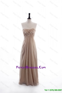Perfect Empire Sweetheart Ruching Prom Dresses with Hand Made Flowers