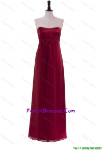 New Style Ruching Wine Red Prom Dresses for 2016