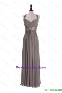 Custom Made Empire Halter Top Prom Dresses with Ruching