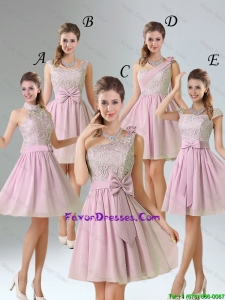 2016 Summer A Line Lace Bridesmaid Dresses with Hand Made Flower