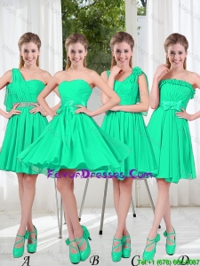 Turquoise Short Bridesmaid Dresses in Fall