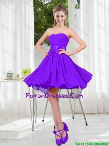 2016 Fall A Line Sweetheart Bridesmaid Dress in Purple