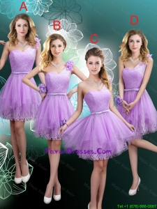 Cheap Hand Made Flowers Bridesmaid Dresses with One Shoulder