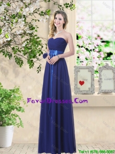 Discount Sweetheart Floor Length Prom Dresses with Sash