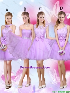 Sophisticated A Line Lavender Prom Dresses with Lace and