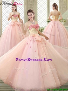 Popular Sweetheart Beading Quinceanera Dresses with Bowknot and Appliques