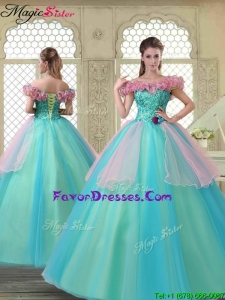2016 Perfect Off the Shoulder Quinceanera Dresses in Multi Color