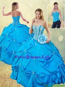 Elegant Sweetheart Quinceanera Dresses with Beading and Pick Ups