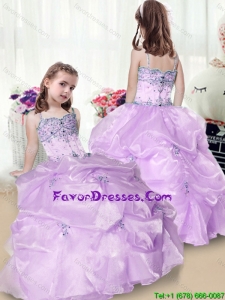 Perfect Beading and Appliques Pretty Flower Girl Dresses in Lavender