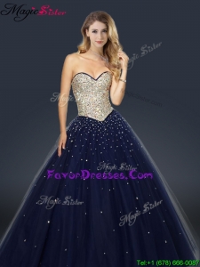 2016 Perfect A Line Sweetheart Prom Dresses with Beading and Paillette
