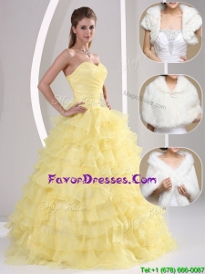 Popular Beading and Appliques Sweetheart Quinceanera Dresses