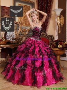 2016 Exquisite Beading and Ruffles Sweetheart Quinceanera Gowns