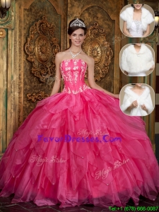 Best Strapless Quinceanera Dresses with Appliques and Ruffles