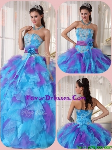 Impression Ball Gown Floor Length Appliques Quinceanera Dresses