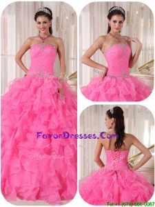 Popular Ball Gown Strapless Sweet 16 Gowns with Beading