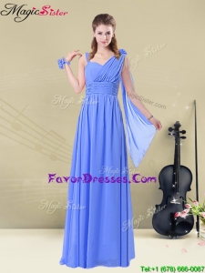 Gorgeous Straps Bridesmaid Dresses with Ruching and Belt for Fall