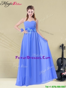 Popular Sweetheart Bridesmaid Dresses with Ruching and Belt