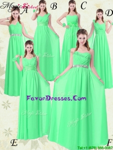 The Most Popular Empire Floor Length Bridesmaid Dresses with Ruching and Belt for 2016 Summer