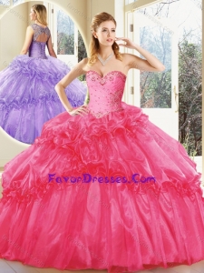 Beautiful Hot Pink Quinceanera Dresses with Beading