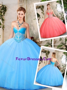 2016 Exquisite Ball Gown Quinceanera Dresses with Beading