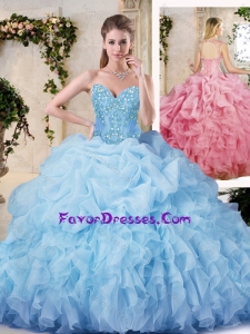 Hot Sale Ball Gown Sweet 16 Dresses with Appliques and Ruffles
