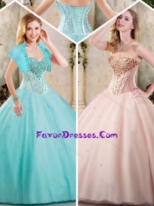Latest Beading Sweetheart Quinceanera Gowns for 2016