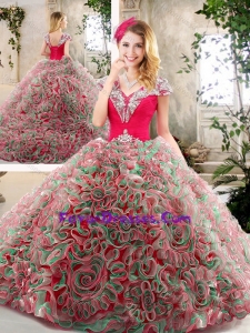 Latest Brush Train 2016 Quinceanera Gowns in Multi Color