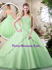 New Style Sweetheart Quinceanera Dresses in Apple Green for 2016