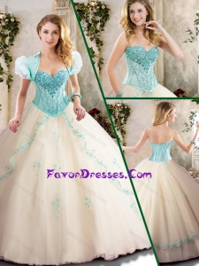 New Style Sweetheart Quinceanera Dresses with Appliques