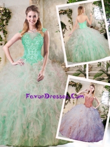 Popular Sweetheart Quinceanera Dresses with Appliques and Ruffles
