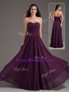 2016 Elegant Empire Sweetheart Ruching Prom Dress in Purple