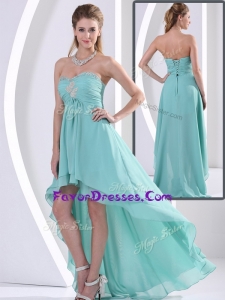 2016 Low Price Sweetheart High Low Prom Dress with Beading