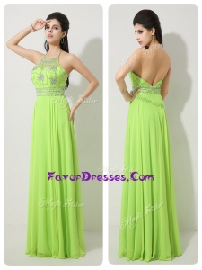 Classical Halter Top Beading Plus Size Prom Dresses for 2016