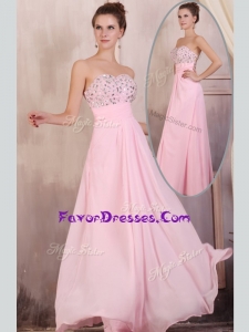2016 Sweet Empire Sweetheart Beading Baby Pink Prom Dress