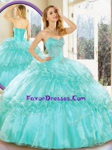 2016 Exquisite Sweetheart Quinceanera Gowns with Beading and Ruffled Layers for Summer